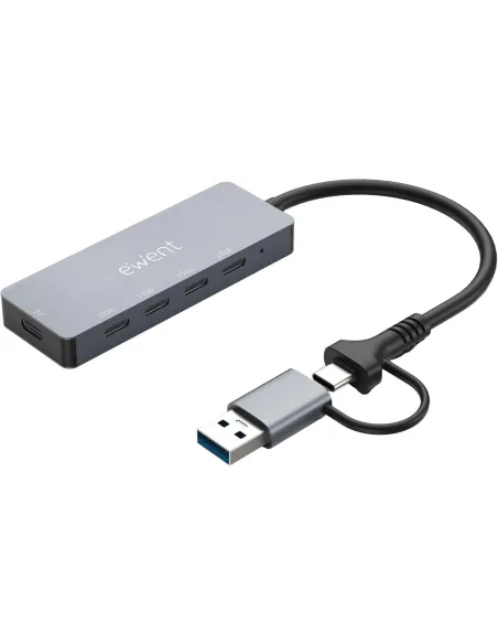 Ewent EW1151 Hub USB-C 3.2 Gen 2 4 en 1 Expansor de Puertos USB-C y USB-A