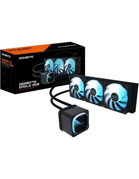 Gigabyte Eagle 360 Negro Kit de Refrigeración Liquida con 3 Ventiladores ARGB y Pantalla LCD