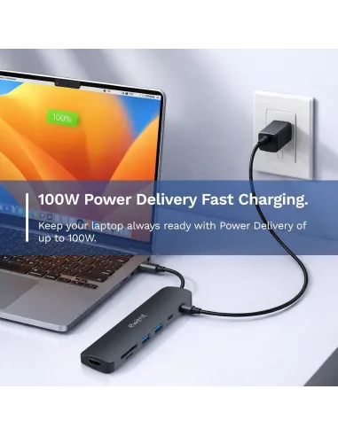 Ewent EW1152: hub USB-C 7 en 1 con HDMI 4K 60