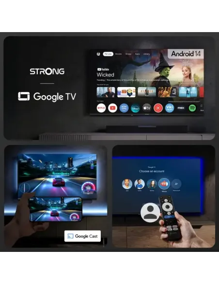 Reproductor Multimedia Strong LEAP-NOVA: stick 4K Google TV