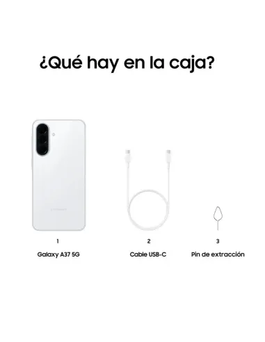 Samsung Galaxy A37 5G 6GB/128GB Blanco de 6.7" FHD+