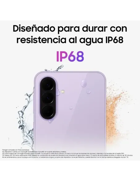 Móvil Samsung Galaxy A37 5G 6GB/128GB lavanda de 6.7" FHD+