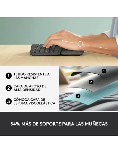 Logitech ERGO K860 Grafito: teclado ergonómico partido ES