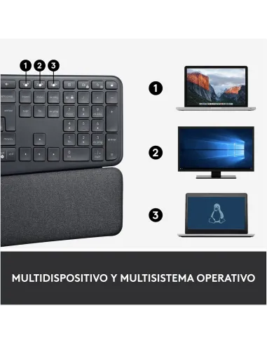 Logitech ERGO K860 Grafito: teclado ergonómico partido ES