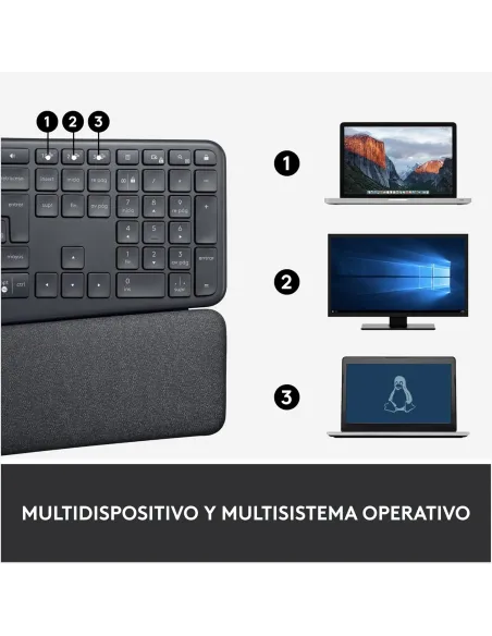 Logitech ERGO K860 Grafito: teclado ergonómico partido ES