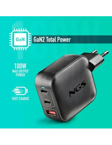 NGS BUD 100W TINY: cargador GaN USB-C 100 W
