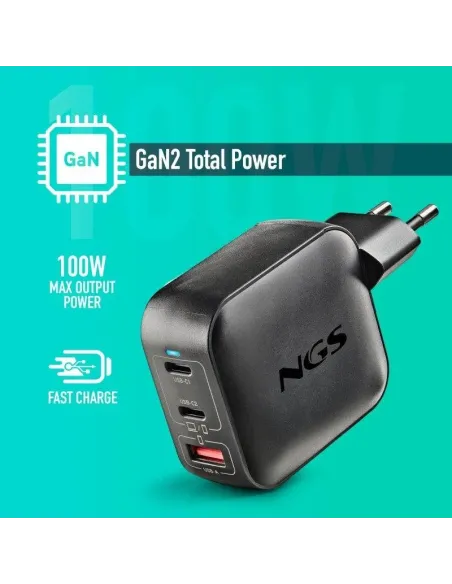 NGS BUD 100W TINY: cargador GaN USB-C 100 W