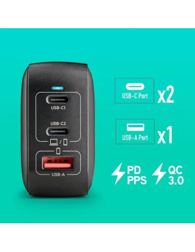 NGS BUD 100W TINY: cargador GaN USB-C 100 W