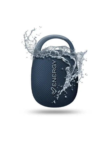 Energy Sistem EnergyClip Speaker Azules Altavoces Bluetooth Portátil IPX7 y 18 Horas de Autonomía