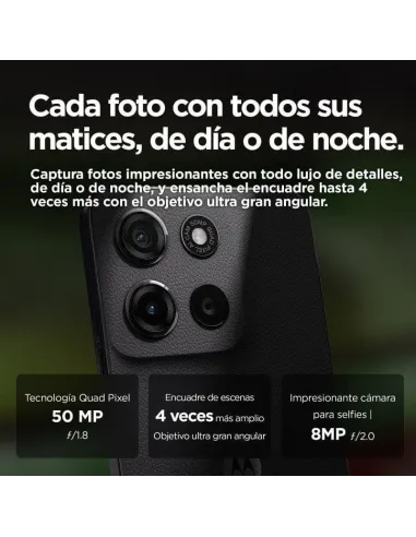 Móvil Motorola Moto G15 4G 8GB/512GB Gris con Android 15