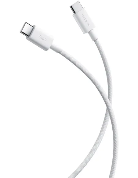 Xiaomi BHR0878GL Cable Trenzado 3A USB-C a USB-C 60 W 1M Blanco