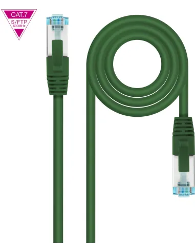 Nanocable 10.20.1700-GR Cable de Red Cat.7 600MHZ LSZH SFTP PIMF AWG26 50cm Verde