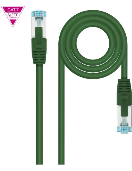 Nanocable 10.20.1700-GR Cable de Red Cat.7 600MHZ LSZH SFTP PIMF AWG26 50cm Verde