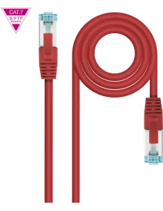 Nanocable 10.20.1700-L30-R Cable de Red Cat.7 600MHZ LSZH SFTP PIMF AWG26 30cm Rojo-CABL54497