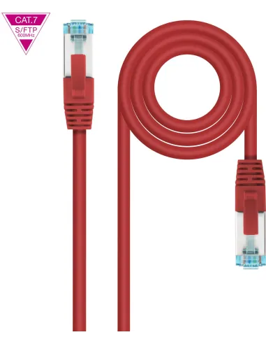 Nanocable 10.20.1700-L30-R Cable de Red Cat.7 600MHZ LSZH SFTP PIMF AWG26 30cm Rojo