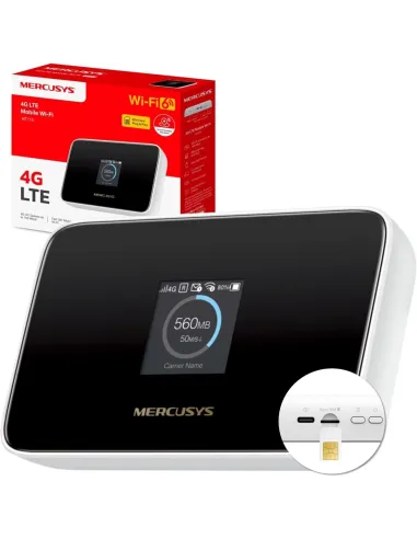 Mercusys MT115 Router 4G LTE Wi-Fi 6 Portátil para Viajes con Tarjeta SIM sin Contrato