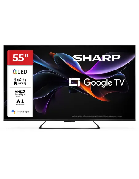 Sharp 50HR7265E 50" Google TV 4K Ultra HD QLED 144 Hz Dolby Vision IQ Dolby Atmos VRR ALLM
