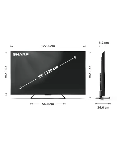 Televisor Sharp 50HR7265E QLED 4K 144 Hz con Google TV
