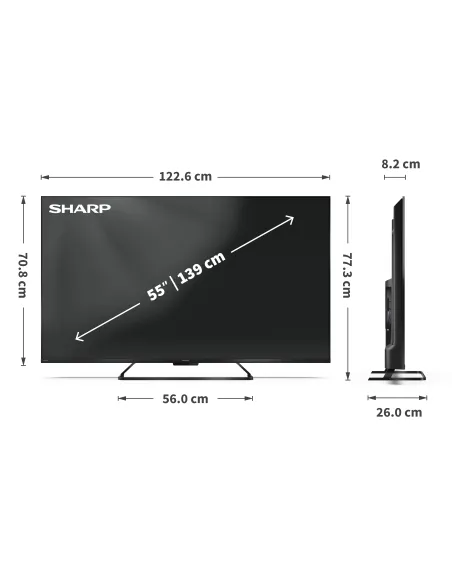 Televisor Sharp 50HR7265E QLED 4K 144 Hz con Google TV