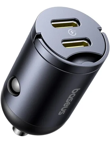 Baseus Tiny Star Mini (C+C) 30W Cargador de Coche USB-C Negro