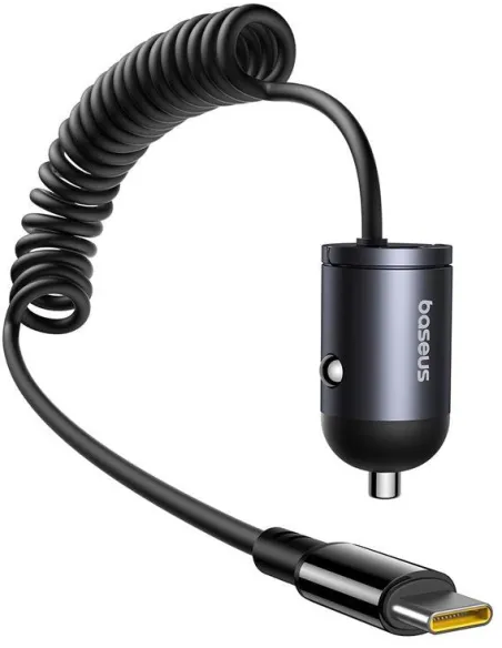 Baseus Tiny Star Mini Cargador de Coche con Carga Rápida 30W Negro