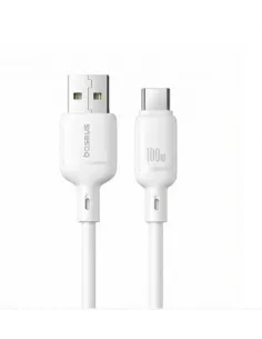 Baseus Silky Fast Charging Data Cable USB-A a USB-C 3A 2 m Moon White-1406092