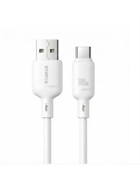 Baseus Silky: cable USB-A a USB-C 3A 2 m blanco