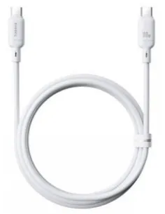 Baseus Silky Cable de Carga Rápida y transmisión de Datos USB-A a USB-C 3A 1 m Blanco Moon White-1406091