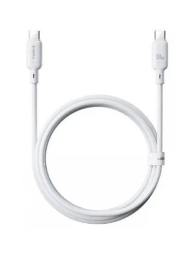 Baseus Silky Cable de Carga Rápida y Transmisión de Datos USB-A a USB-C 3A 1 m Blanco Moon White