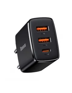 Baseus CCXJ-E01 Cargador Interior 3 Puertos USB-C 30W Carga Rápida Power Delivery-1406090