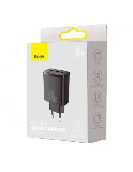 Baseus CCXJ-E01: cargador 30W 3 puertos (USB-C)