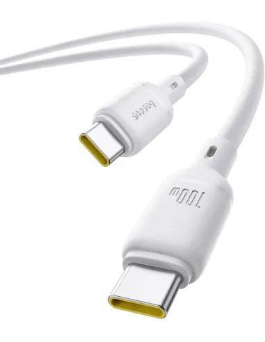 Cable USB-C a USB-C Baseus Silky Series 100W 1m Blanco