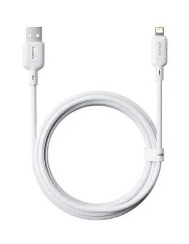 Cable Baseus Silky Series USB-A a Lightning 1m 2,4A Blanco