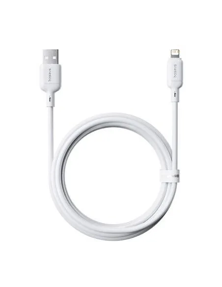 Cable Baseus Silky Series USB-A a Lightning 1m 2,4A Blanco