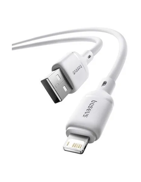 Cable Baseus Silky Series USB-A a Lightning 1m 2,4A Blanco