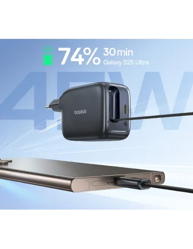 Cargador USB-C Retráctil 45W Baseus EnerCore CJ11