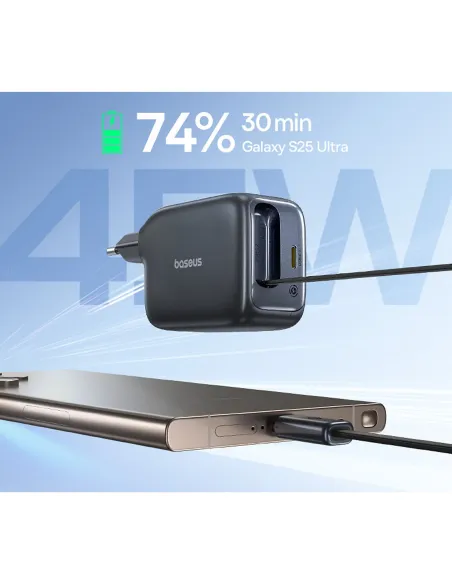 Cargador USB-C Retráctil 45W Baseus EnerCore CJ11