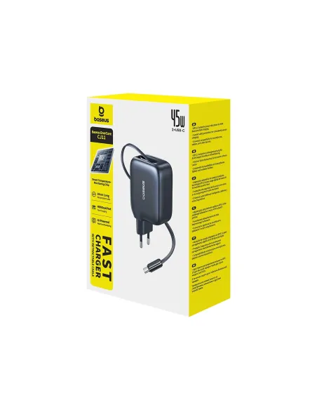 Cargador USB-C Retráctil 45W Baseus EnerCore CJ11