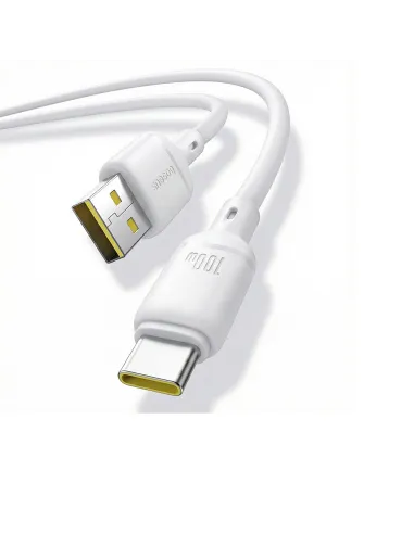 Cable de carga USB-A a USB-C Baseus Silky 3A 1 m Moon White
