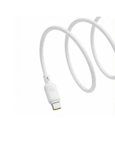 Cable de carga USB-A a USB-C Baseus Silky 3A 1 m Moon White