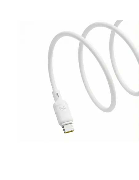 Cable de carga USB-A a USB-C Baseus Silky 3A 1 m Moon White