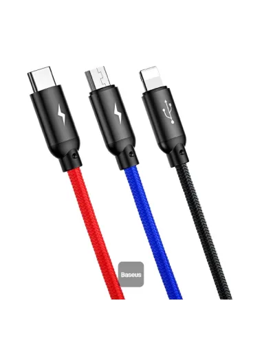 Cable USB 3 en 1 Baseus CAMLT-BSY01 1,2 m USB-A