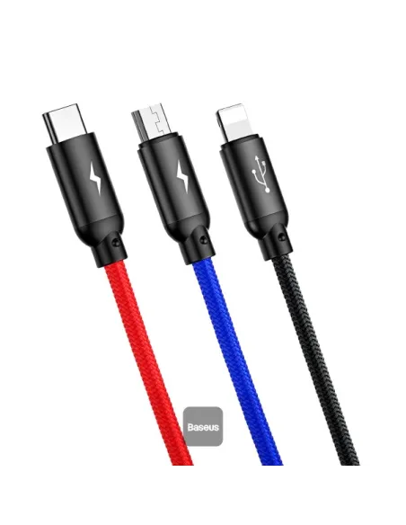Cable USB 3 en 1 Baseus CAMLT-BSY01 1,2 m USB-A