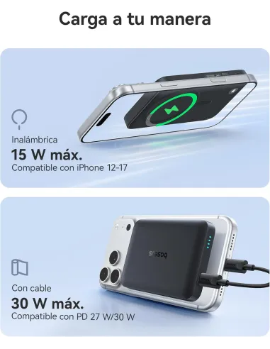 Baseus EnerFill FM11 Negro : power bank magnética 30 W