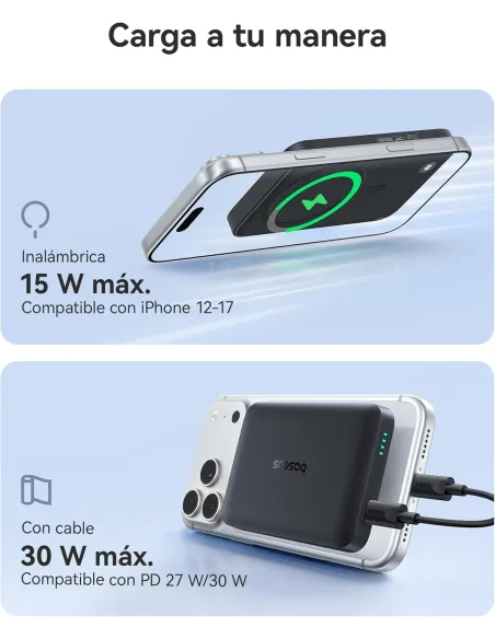 Baseus EnerFill FM11 Negro : power bank magnética 30 W