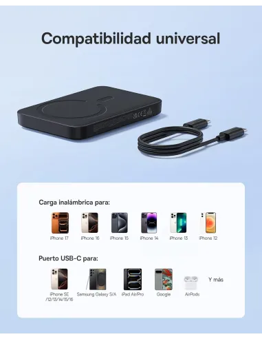 Baseus EnerFill FM11 Negro : power bank magnética 30 W