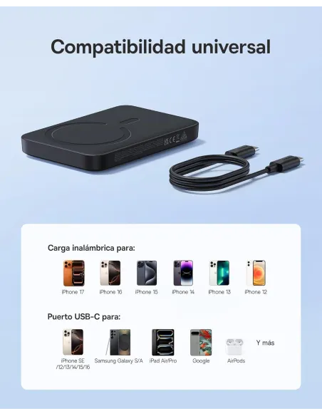 Baseus EnerFill FM11 Negro : power bank magnética 30 W