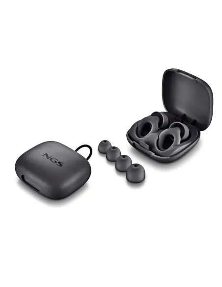 NGS NOON Black: tapones silicona 23 dB con estuche