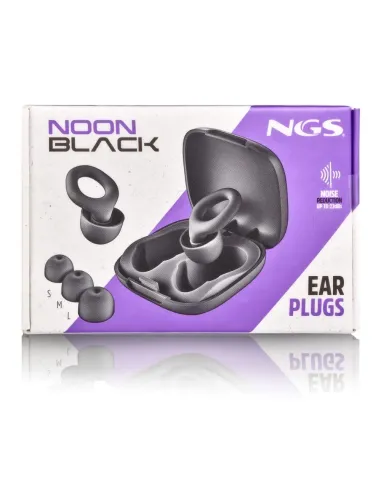 NGS NOON Black: tapones silicona 23 dB con estuche