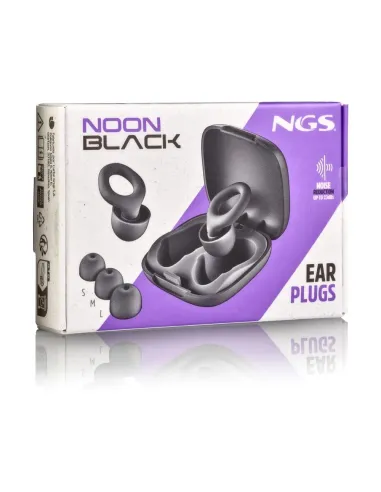 NGS NOON Black: tapones silicona 23 dB con estuche